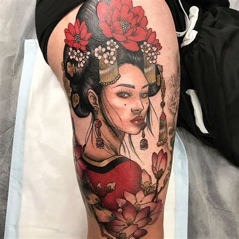 Asian Tattoo Girl, Asian Tattoos, Up Tattoos, Time Tattoos, Tattoos And Piercings, Body Art ...