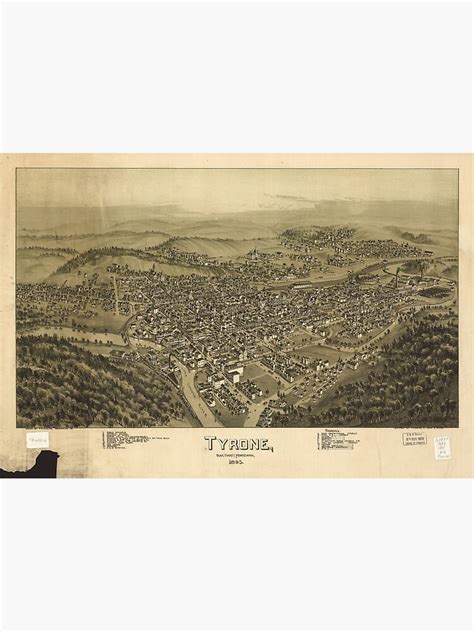 "Aerial View of Tyrone, Pennsylvania (1895)" Photographic Print for Sale by allhistory | Redbubble