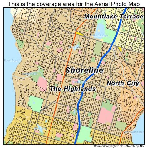 Aerial Photography Map of Shoreline, WA Washington