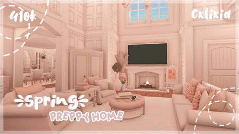 Preppy Blush Large Family Home (Interior) | Bloxburg House Build - YouTube