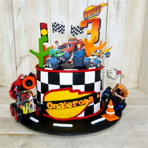 Blaze and Monster Truck Birthday Cake (3) | Baked by Nataleen