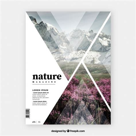 Premium Vector | Nature magazine cover template | Magazine cover ...