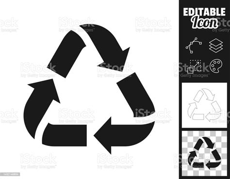 Recycle Icon For Design Easily Editable Stock Illustration - Download ...