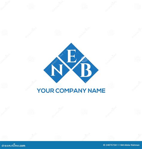 NEB Letter Logo Design on BLACK Background. NEB Creative Initials ...