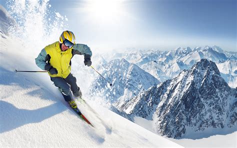 Image Men Winter mountain athletic Snow Skiing eyeglasses 1920x1200