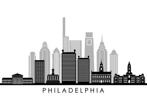 Philadelphia Skyline Outline