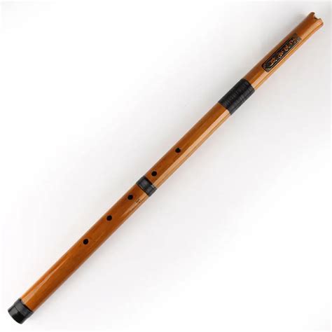 Chinese Traditional Style Handmade 5 holes F Key Bamboo Flute With Root Musical Instrument ...