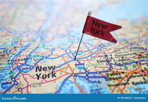 New York Flag And Map Stock Photo - Image: 40168633