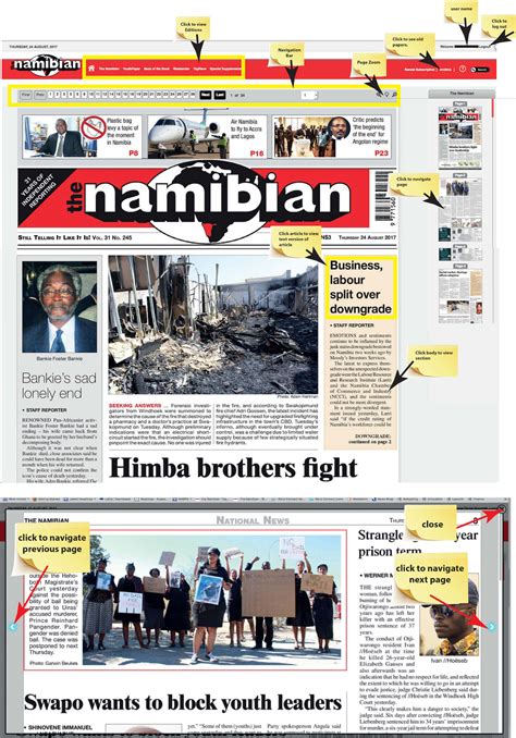 Namibian Newspapers | Namibian Newspaper List | Namibia News