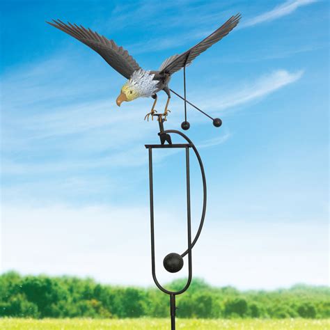 Flying Eagle Garden Stake Metal Garden Sculpture | Buy Online