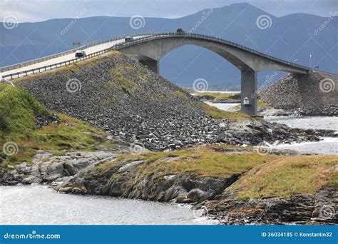 Storseisundet Bridge, The Main Attraction Of The Atlantic Road. Norway ...