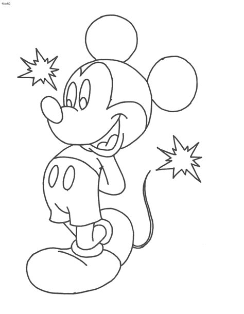 Easy Mickey Mouse Coloring Pages for Preschool Pikachu Coloring Page, Mickey Mouse Coloring ...