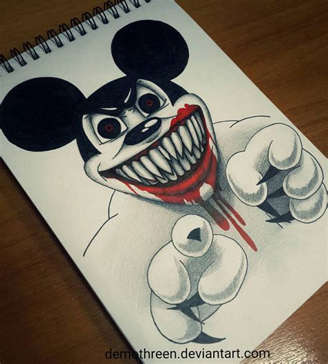 Evil Mickey Mouse by demothreen on DeviantArt