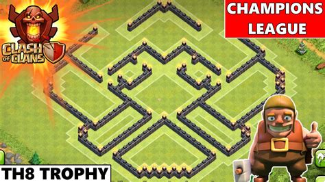 Town Hall 8 Trophy Base Master League