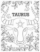 Taurus Coloring Pages Free Printable Zodiac Fun sketch template