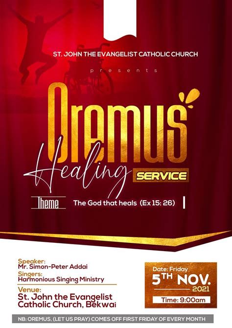 Roman Catholic Church Flyer, Designed by Oppomence graphics in Ghana 0247 36 9275 | Church ...