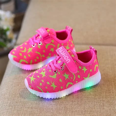 Kids Flash Led Light Breathable Baby Shoes LED Shoes for Children Casual Sports Sneakers ...