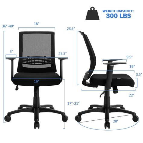 Adjustable Mid Back Mesh Office Chair with Lumbar Support - Costway