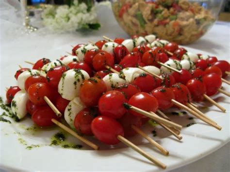 Appetizer: Tomato and Mozzarella Skewers with Basil Oil | Kitchn