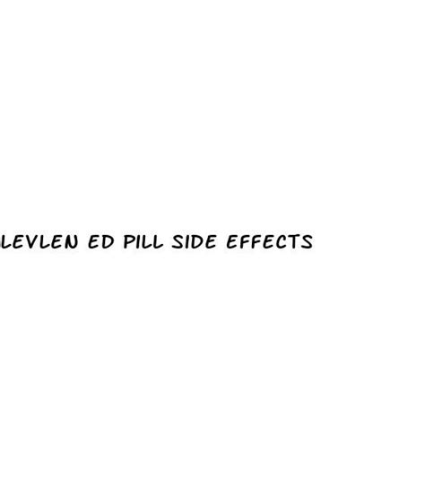 Levlen Ed Pill Side Effects - Diocese of Brooklyn