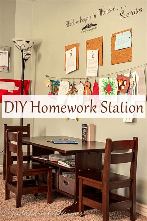 DIY Homework Station, a Central location for all things school