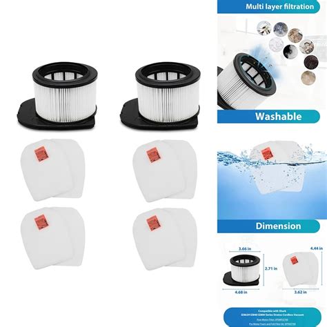 6PCS-IZ862H-Filter-For-Shark-Cordless-Vacuum-Fit-For-Shark-IZ840-IZ800 ...