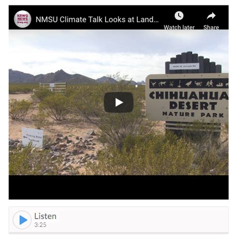 NMSU Climate Talk Looks at Landscape Changes in Chihuahuan Desert ...