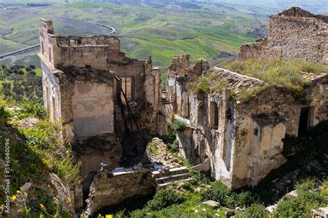 Craco, Basilicata. Abandoned city. A ghost town built on a hill and ...