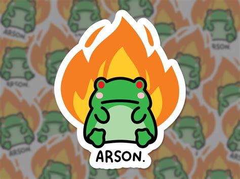 Arson Frog Meme Sticker - Etsy