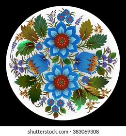 Petrykivka Traditional Ukrainian Painting Stock Vector (Royalty Free) 383069308 | Shutterstock