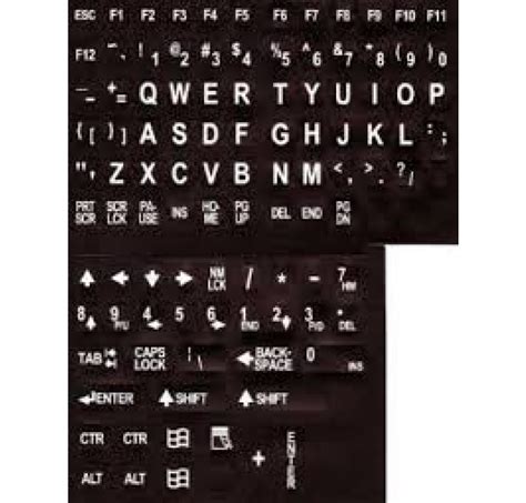 Large Print Keyboard / Laptop Labels