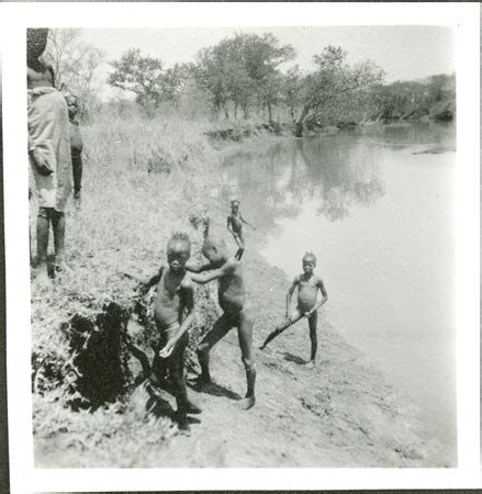 Boys on Akobo River bank (1998.342.59.2) from the Southern Sudan Project