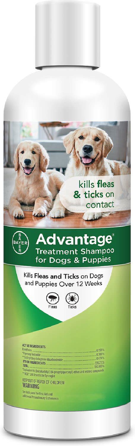 ADVANTAGE Flea & Tick Treatment Shampoo for Dogs & Puppies, 12-oz bottle - Chewy.com