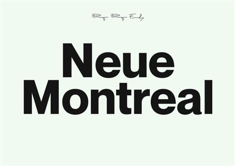 Neue Montreal Font Family - All Free Fonts