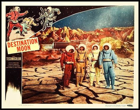 A lobby card for George Pal's classic Destination Moon (1950) | Lobby cards, Moon design ...