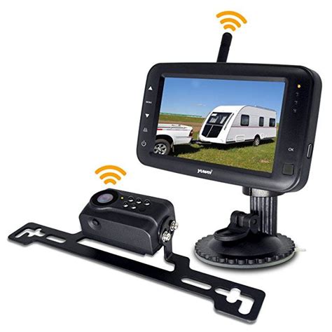 Wireless Backup Camera System, IP69k Waterproof Wireless License Plate Rear View Came ...