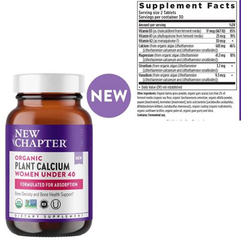 New Chapter Plant Calcium Women Under 40 60ct — Best Price Nutrition