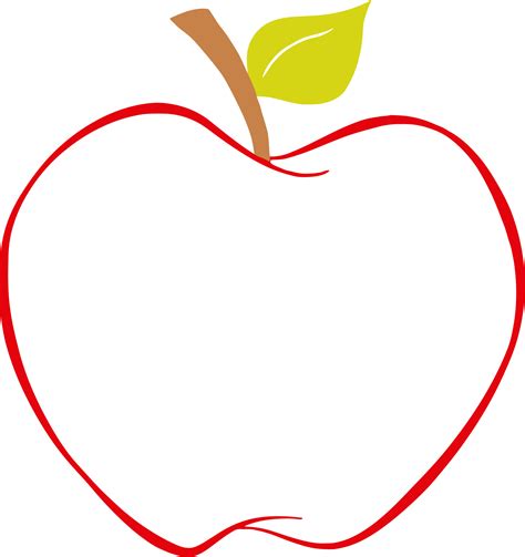 Apple Outline - ClipArt Best