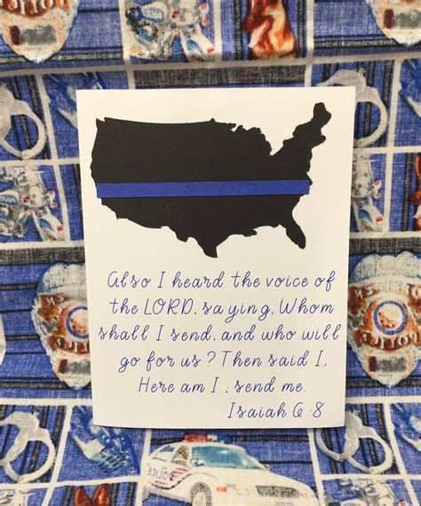 Police Officer Appreciation Card. Great for showing support. | Etsy