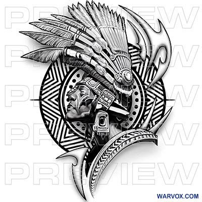 Aztec Priest Tattoo Design - ₪ AZTEC TATTOOS ₪ Warvox Aztec Mayan Inca Tattoo Designs