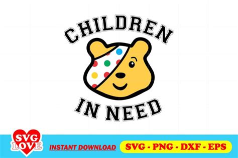 Children In Need SVG Pudsey Bear SVG - Gravectory