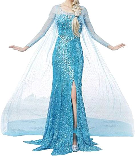 Amazon.com: NIYIGEJI Women Halloween Cosplay Frozen Elsa Princess ...