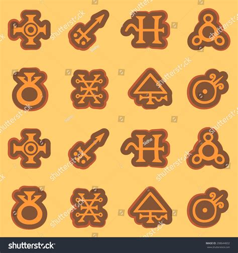 Seamless Background Symbols Alchemical Processes Stock Vector (Royalty Free) 208644832 ...