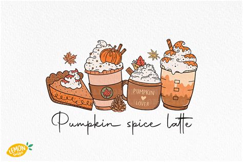 Retro Fall Pumpkin Spice Latte PNG Graphic by Lemon.design · Creative Fabrica