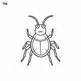 Tick Handdrawn coloring Page And Outline Vector Design  Premium AI sketch template