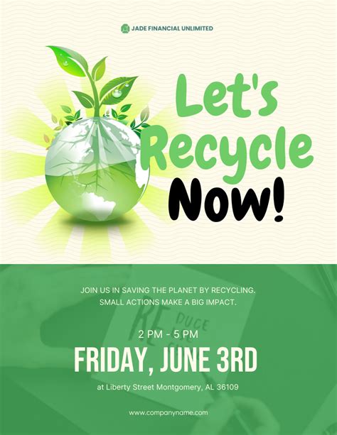 Yellow and Green Recycling Poster Campaign - Venngage