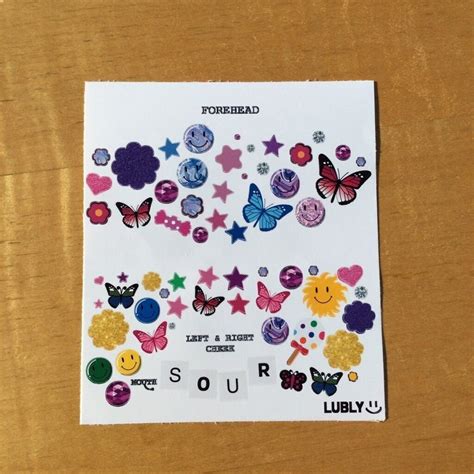 Olivia Rodrigo SOUR Album Face Sticker Sheet - Etsy