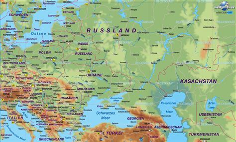 Karte von Osteuropa (Übersichtskarte / Regionen der Welt) | Welt-Atlas.de