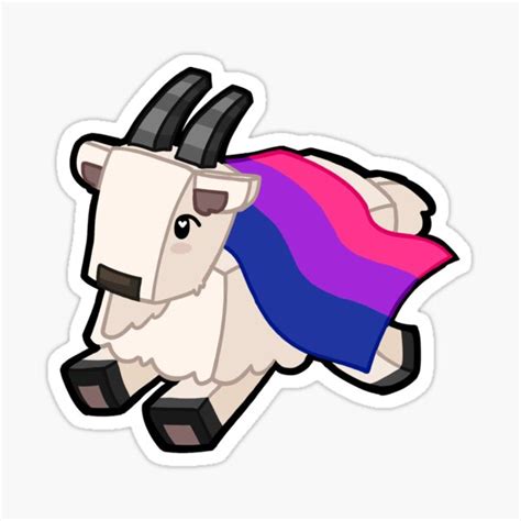 "Minecraft Goat Bisexual Pride" Sticker for Sale by nozomeme | Redbubble