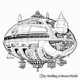 Alien Spaceship Coloring Pages  Free & Printable sketch template